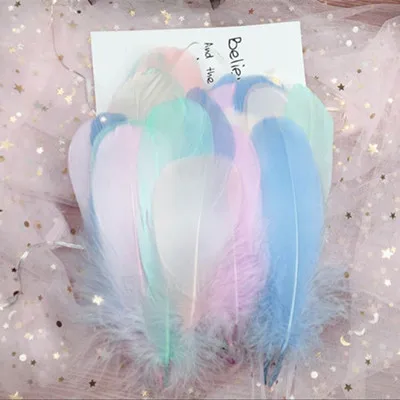 

Natural Feathers Colourful Goose Feather 10-15cm Plumes for Wedding Party Home Decoration DIY Jewelry Material Accessories 50pcs