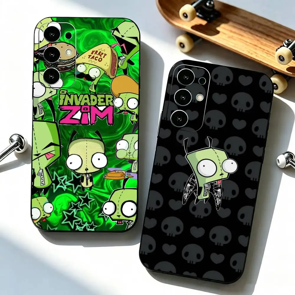 Фото Чехол для телефона Madness-s Invader Zim Gir-ES для Samsung S25, S24, S21, S22, S23, S30, Ultra, S20, Plus, FE, мягкий силиконовый, черный №1