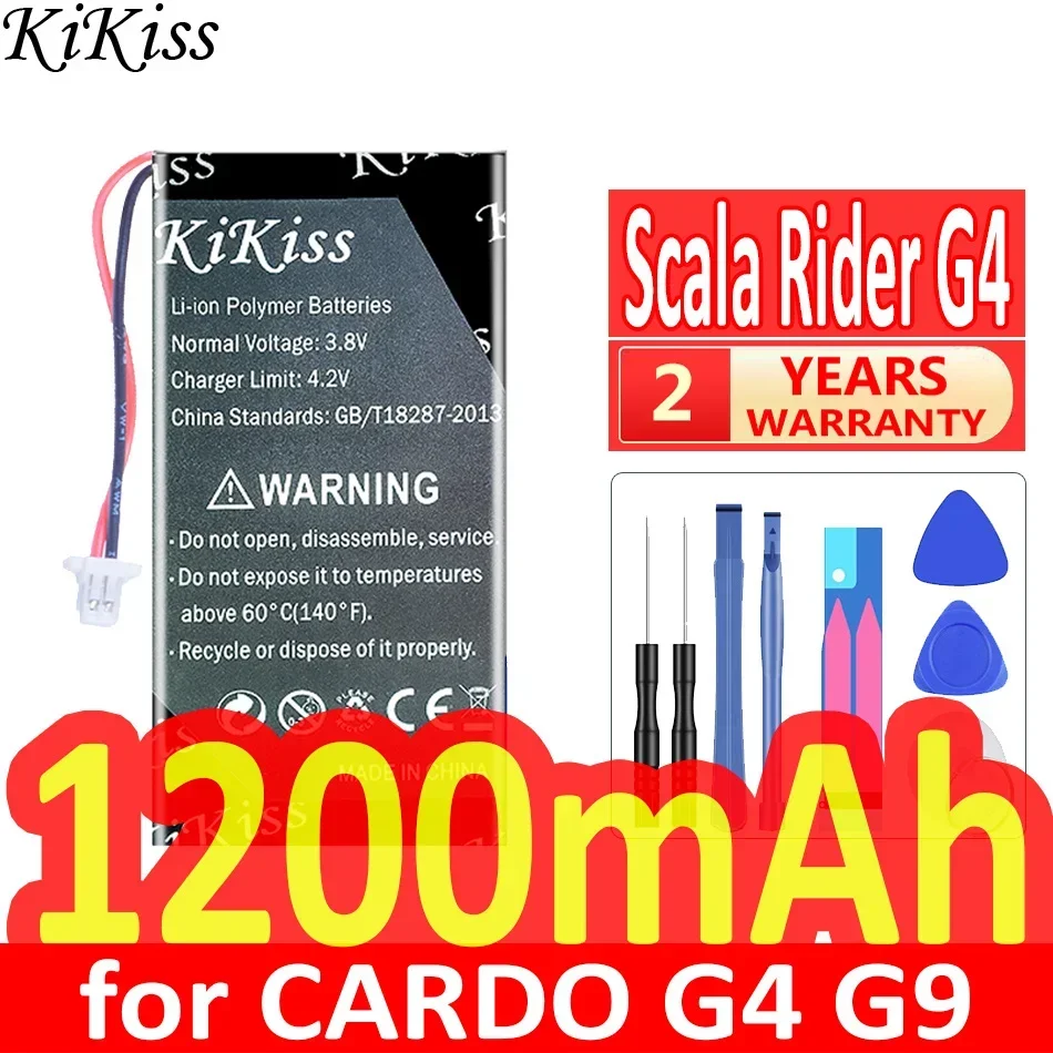 Аккумулятор KiKiss 1200 мАч для CARDO Scala Rider G4 G9 G9x SCHUBERTH C3 BAT00004