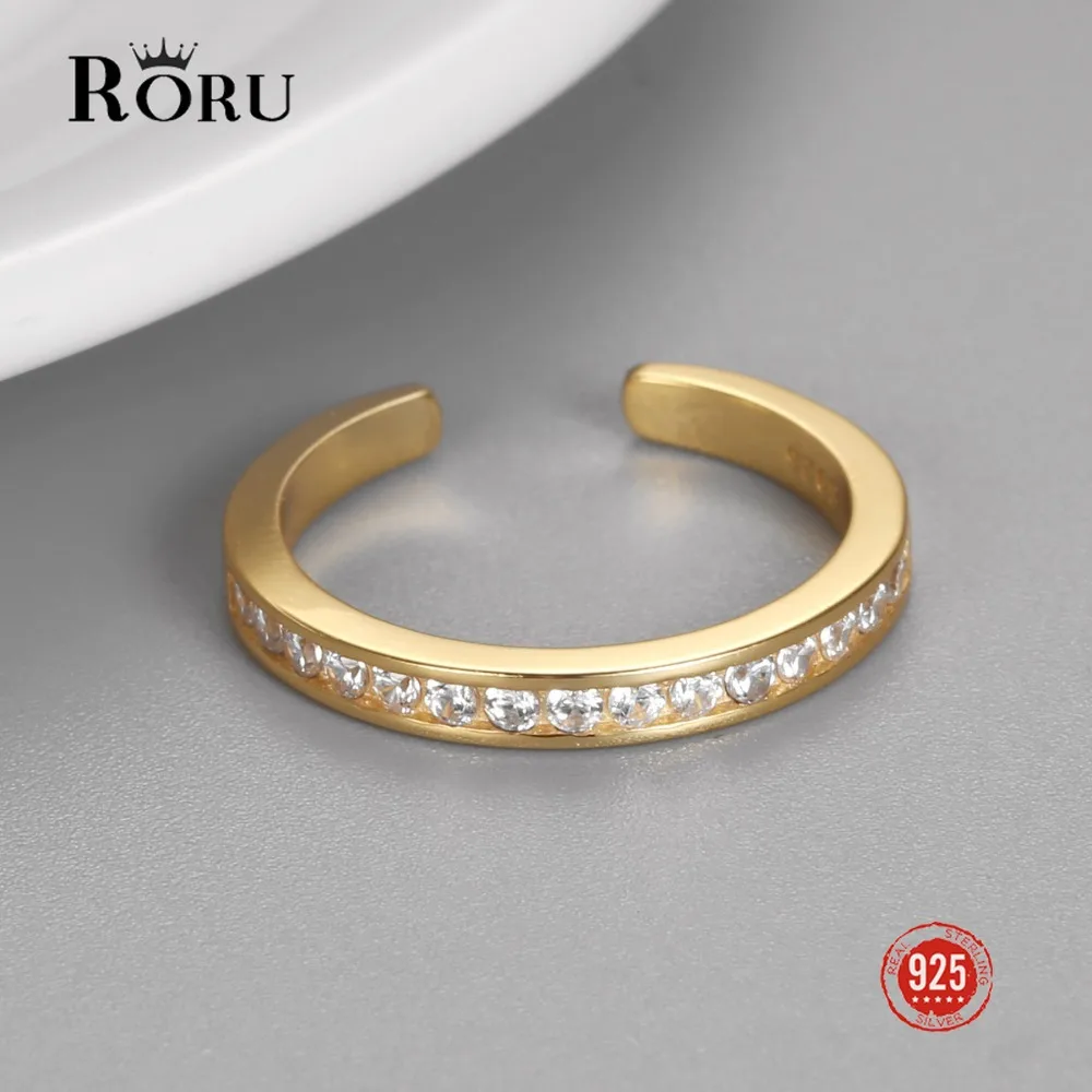 

Женское серебряное кольцо с фианитом, обручальное кольцо с золотым покрытием 18 карат
