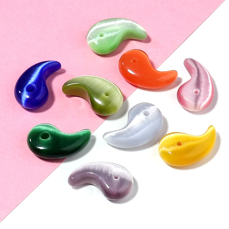 

2Pcs/Lot 15x25mm Nature Stone Pendant Comma Shape Charm Jewelry For Women/Men Diy Make Necklace Pendants Gift For Friends