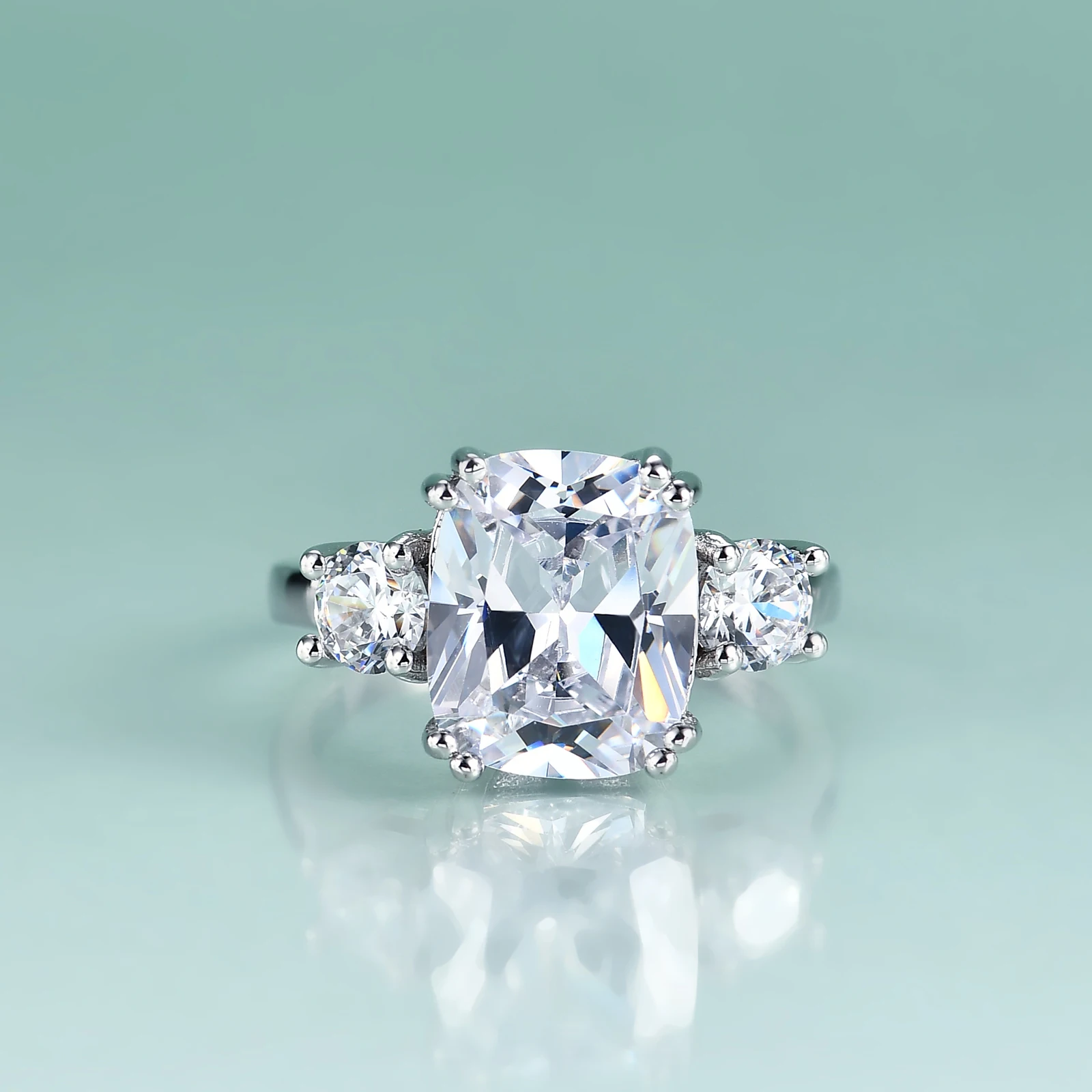 

Красота драгоценного камня, искусственное серебряное циркониевое кольцо, свадебное кольцо с искусственным бриллиантом, обручальное кольцо, Изящные Ювелирные изделия для женщин