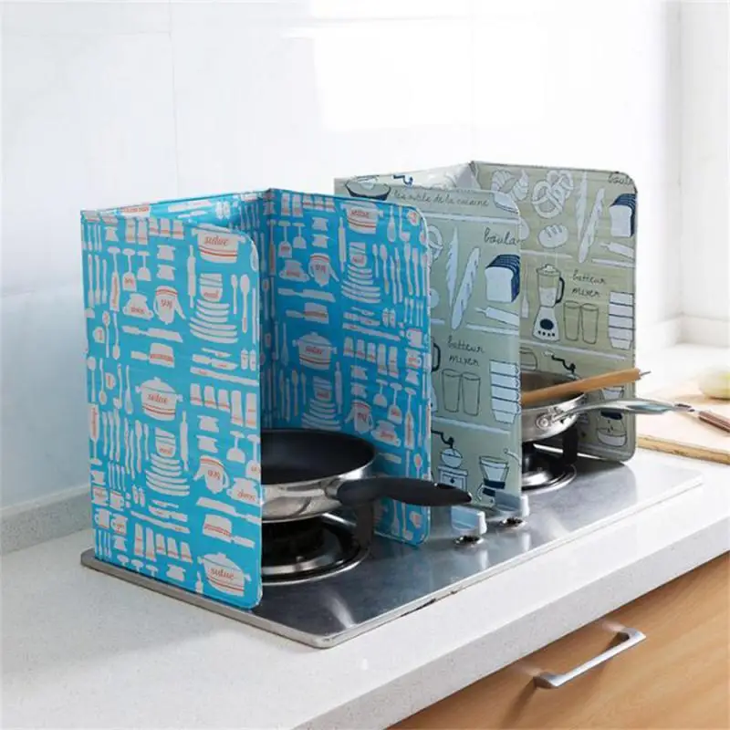 

Kitchen Large Oil-Proof Aluminum Foil Baffle Oil-proof Creative Printed Oil Baffle Board Splash-proof Heat Insulation Oil Baffle