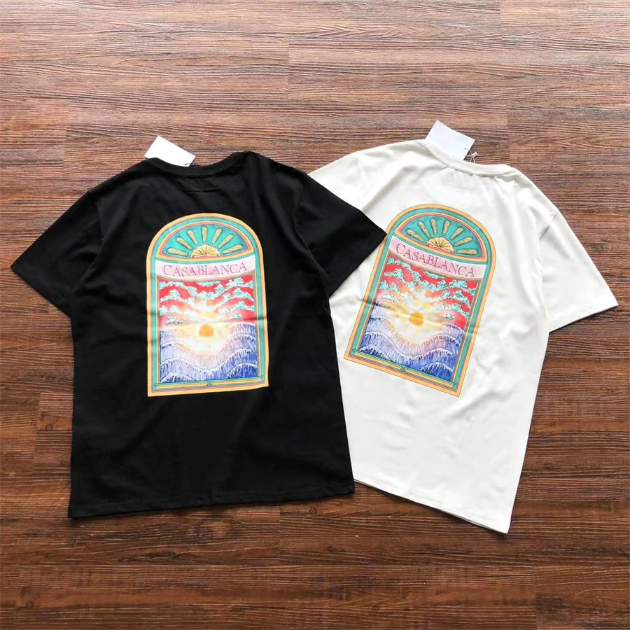 

Black White Casablanca T Shirt Men Women T-shirts Top Tee Short Sleeve