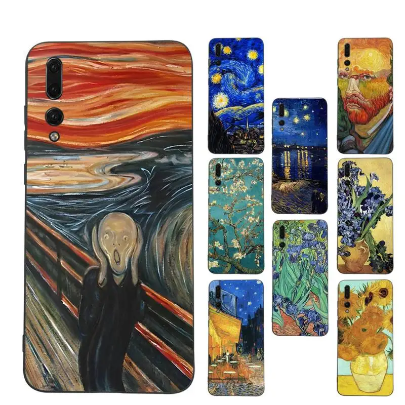 

RuiCaiCa Van Gogh art Phone Case Soft Silicone Case For Huawei p 30lite p30 20pro p40lite P30 Capa