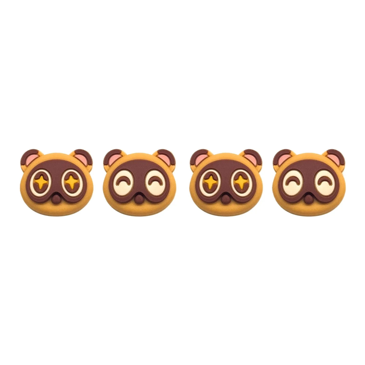 Фото Силиконовые ручки Tanuki-Themed для Nintendo Switch/OLED/Lite/Switch 2 — колпачки для джойстиков в стиле Timmy & Tommy, 4 шт. №1