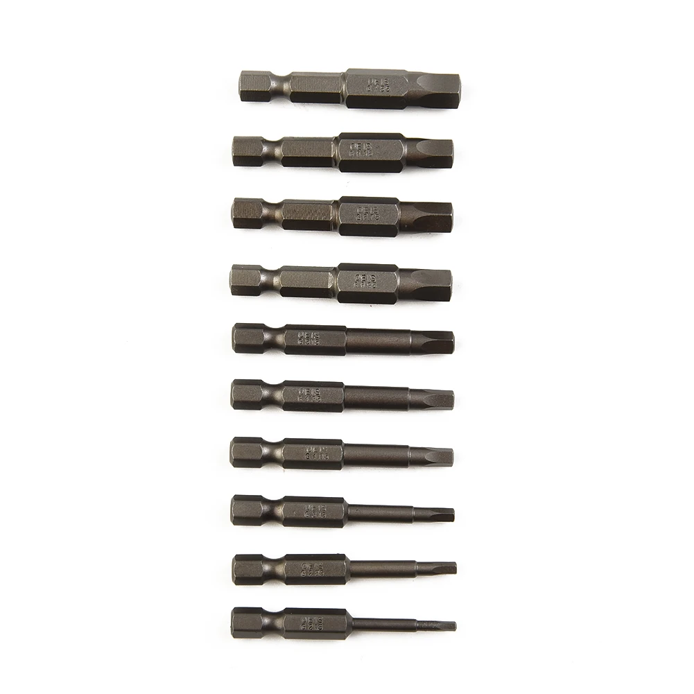 

10pcs 50mm Pentagonal Screwdriver Bit 1/4Inch Hex Shank Magnetic Screw Driver 2.15-7.35mm Bits Multi-function Hand Tools