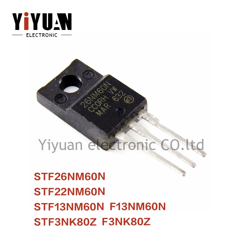 

10PCS NEW STF26NM60N 26NM60N STF22NM60N 22NM60N STF3NK80Z F3NK80Z MOS Field-effect transistor