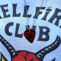 horror film stranger things hellfire club necklace eddie munson guitar pick pendant necklace for tv drama fans friend gift