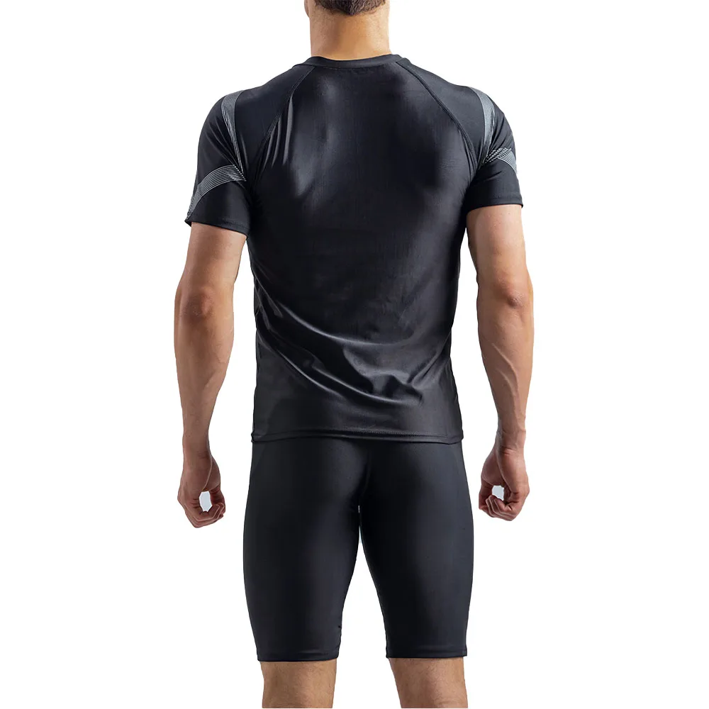 2022 Men's Quick Dry Short Sleeve Swimwear T Shirts UV Protection Rash Swimwear Tops Shorts Water Sports Snorkeling Surf Tops