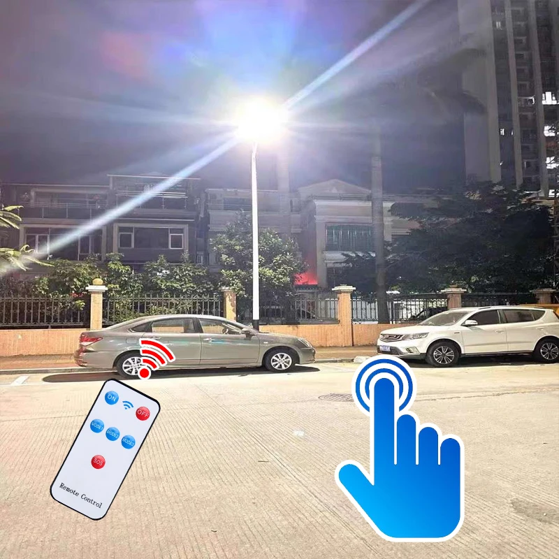 Большой солнечный уличный светильник мощностью 600 Вт с датчиком движения и