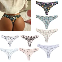 novelty underwear for women print lovely panties sexy thongs female cotton seamless cool underpants briefs fashion lingerie gift
