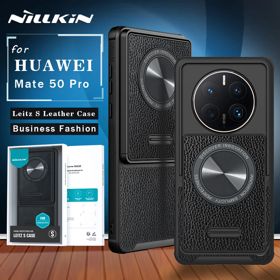 

Nillkin for Huawei Mate 50 Pro Leitz S Case Business Fashion Leather Lens Camera Protection for Huawei Mate 50 Pro Cover