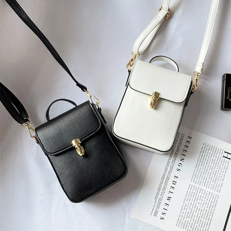 

Mini Crossbody Shoulder Bag Women Cell Phone Pocket Ladies Purse Clutch PU Leather Hasp Handbags Female