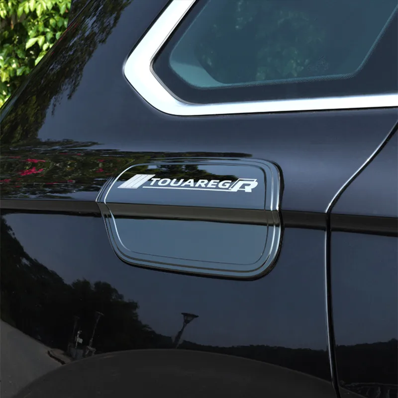 

1pc Stainless Steel Car Exterior Fuel Tank Cap Cover Sticker Plate for Volkswagen VW Touareg 2019 2020 2021 Accessories