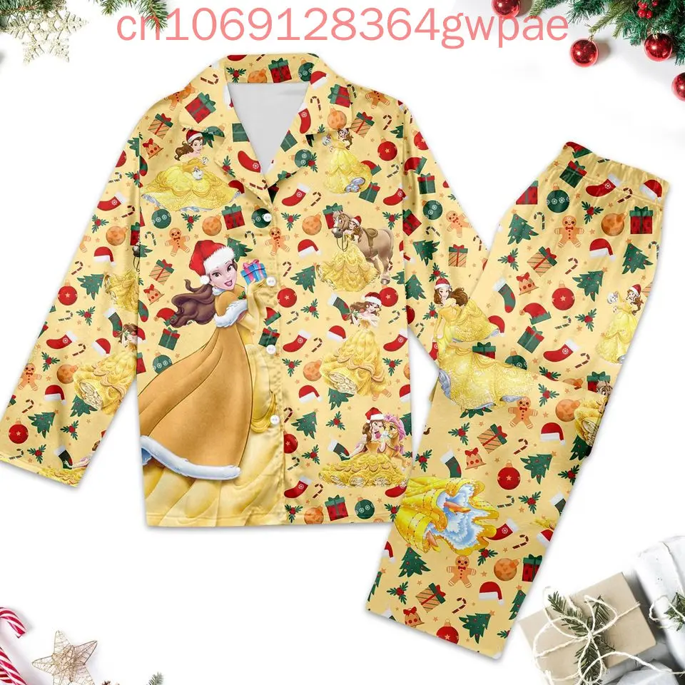 Пижамный комплект Disney Beauty And The Beast с 3D принтом повседневная мужская и женская