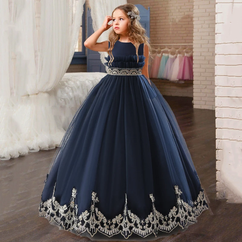 

Teen Flower Girl Dress Princess Bridesmaid Prom Evening Long Gown Kids Pageant Wedding Princess Party Ceremony 12 13 Vestidos