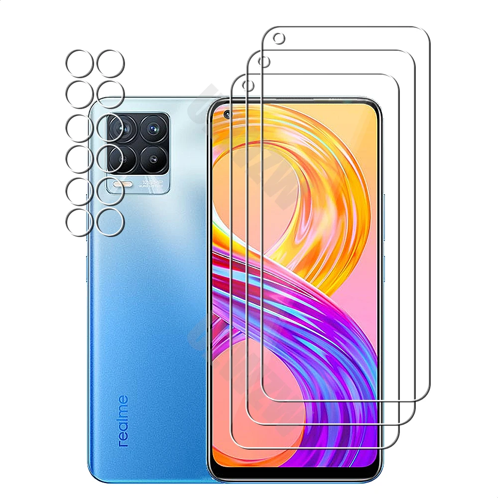 

For Realme 8 Pro / Realme 8 (4g) Camera Lens Film and Phone Protective Tempered Glass Screen Protector