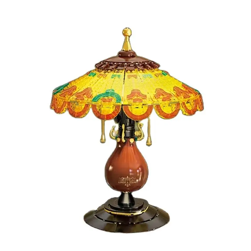 

804pcs Table Lamp Micro Building Blocks DIY Classic Thing Bricks Home Desk Decoration Toys For Children