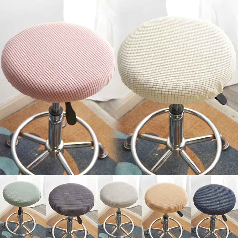 

Home Hotel Stretch Elastic Slipcover Bar Stool Cover Round Chair Bar Chair Cover Round Chair Cover Solid Color Stool Case