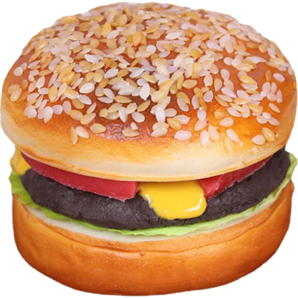 

Fake Food Burger Cake Decorating Fake Bread Simulation Food Model Artificial Breads Bakery Burger Decoration Cabinet Decor