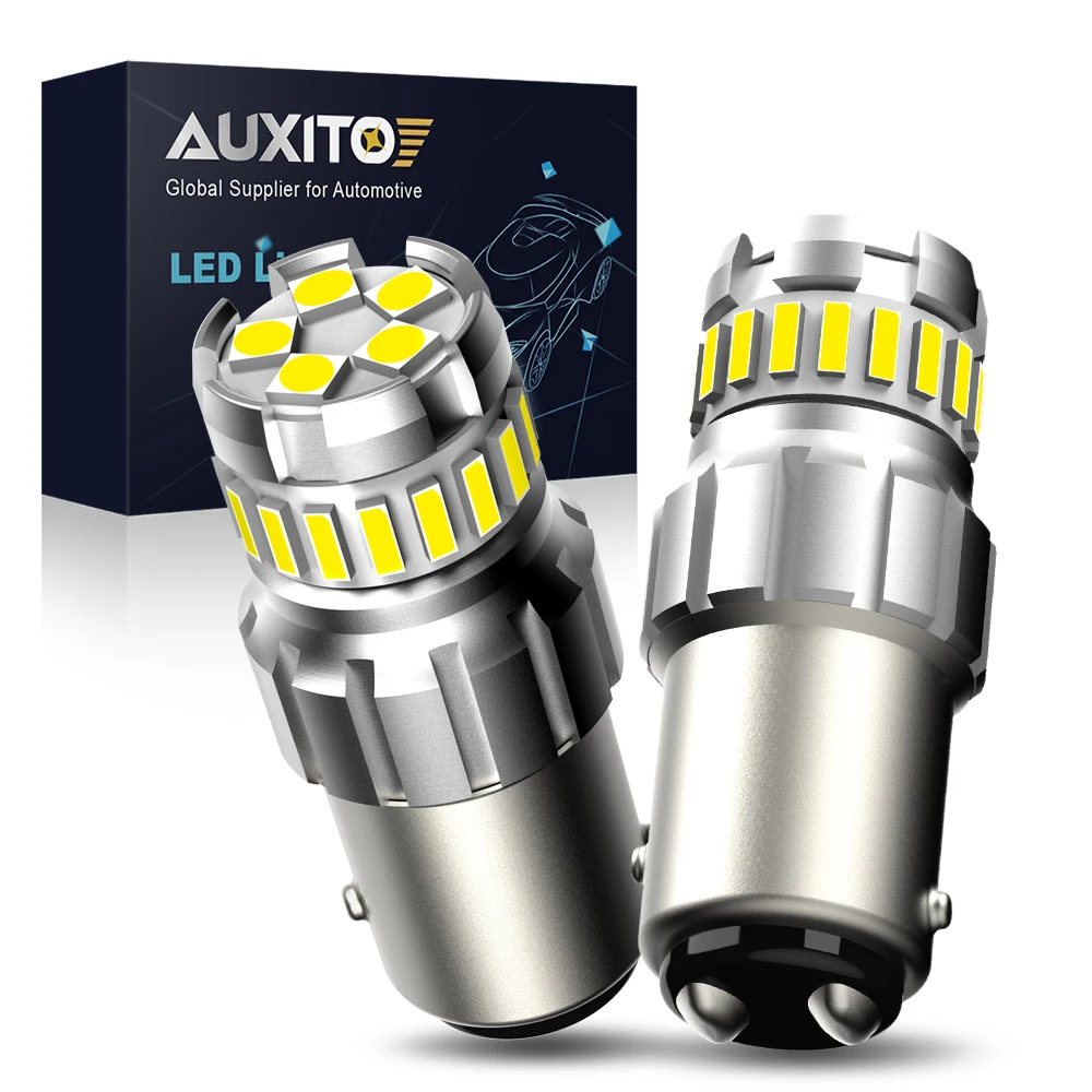 

AUXITO 2 шт. BAY15D P21/5W Светодиодный задний фонарь автомобиля Красный Белый Желтый 1157 Автоматическое вождение DRL Стоянковочный стоп-сигнал 12 В Супер яркий