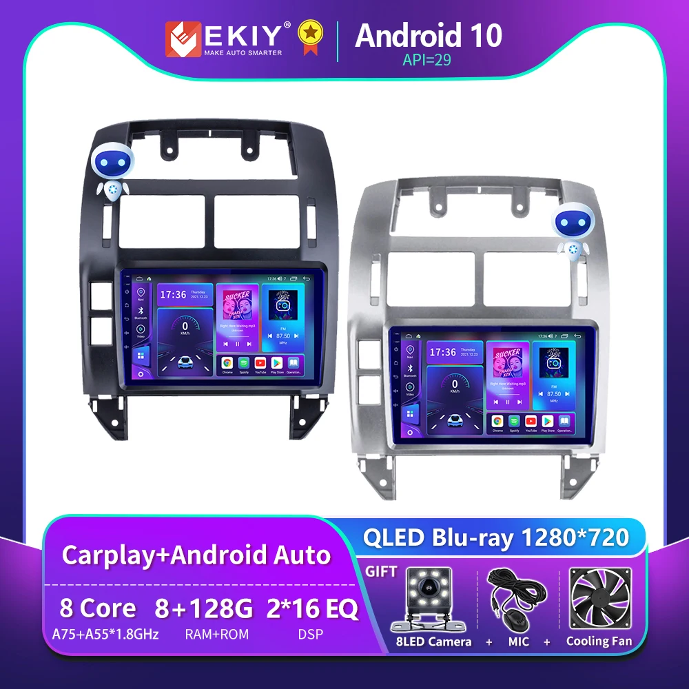 

EKIY T900 Blu-ray QLED For Volkswagen Polo Mk4 IV 2001 - 2009 Car Radio Multimedia Video Player Navigator GPS Android Auto 2 Din