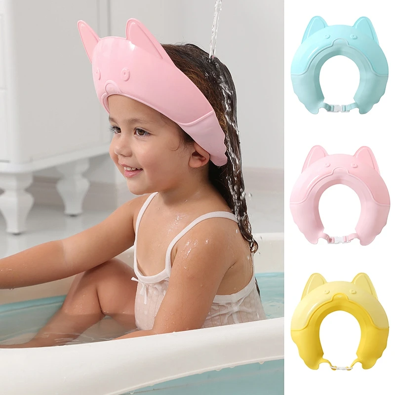 

Children's Shampoo Cap Adjustable Baby Shower Hat Kids Bath Visor Cute Wash Hair Shield Cap for Eye Protection Bath Supplies