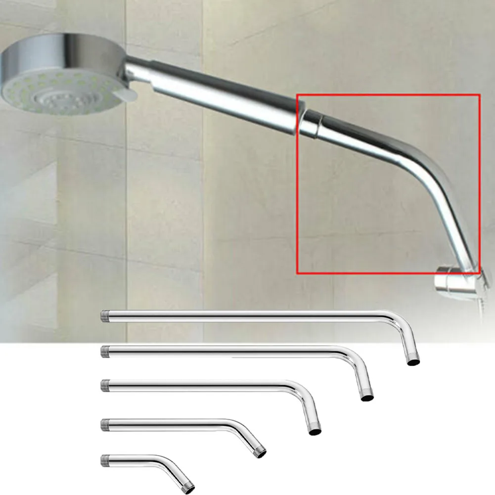 

Showers Adapter Shower Extension Arm Bathroom Handheld Head Hose Extra Polished Plating Stainless Steel Straight