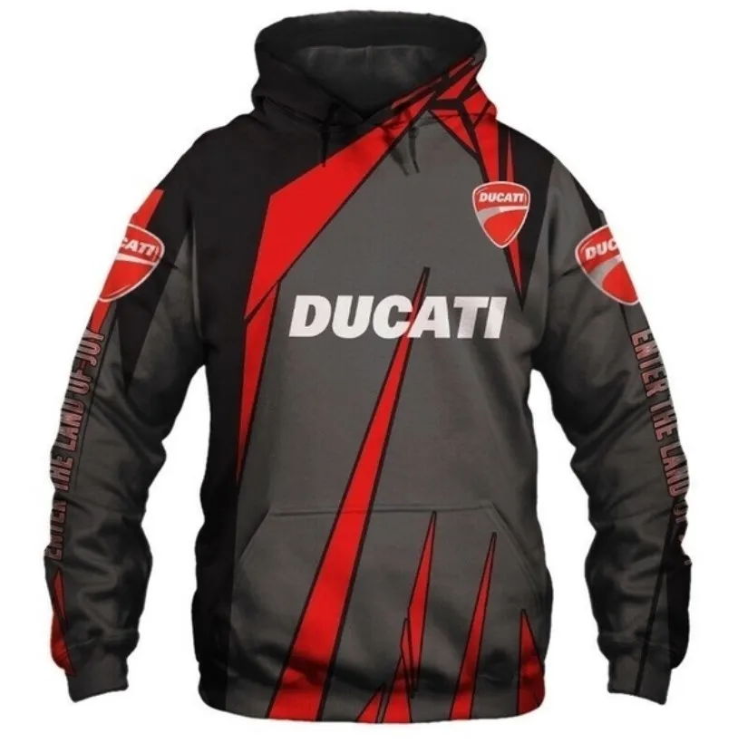 

Толстовка мужская с капюшоном Ducati и логотипом автомобиля