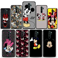 phone case for redmi note 7 8 8t 9 9s 9t 10 11 11s 11e pro plus 4g 5g soft silicone case cover cute anime minnie mouse