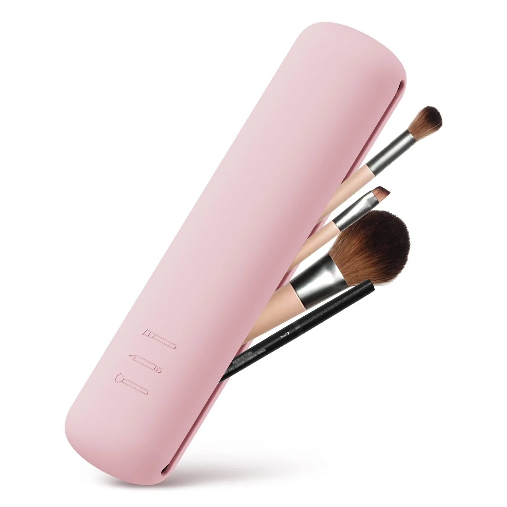 

Trendy Makeup Brush Holder - Silicon Makeup Brush Travel Case Sleek Travel Makeup Brush Holder For Women WaterProof Makeup Brush