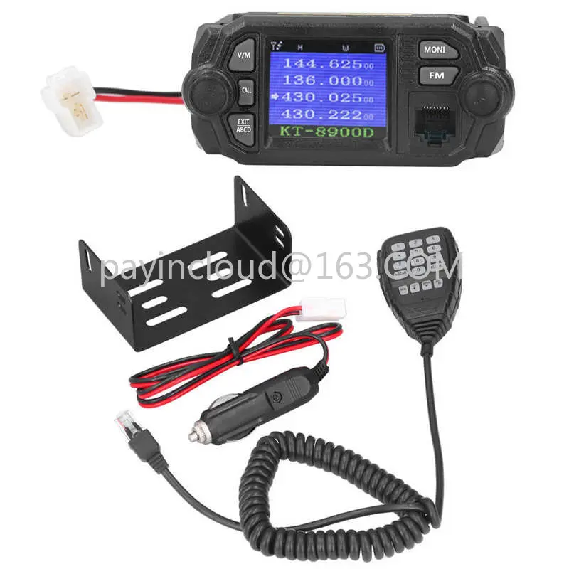 

KT-8900D Автомобильная рация Mini Mobile Radio Dual Band VHF 136-174 МГц UHF 400-480 МГц 200 каналов 25/20 Вт FM-приемопередатчик