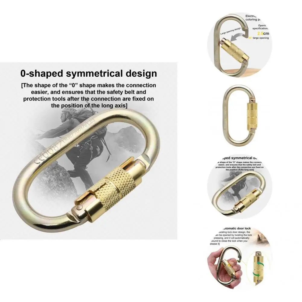 

Vibrant Color Indeformable Spring-loaded Climbing Gate Hook for Rappelling