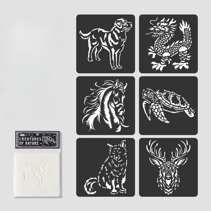 

Набор трафаретов для рисования животных Fiskupa