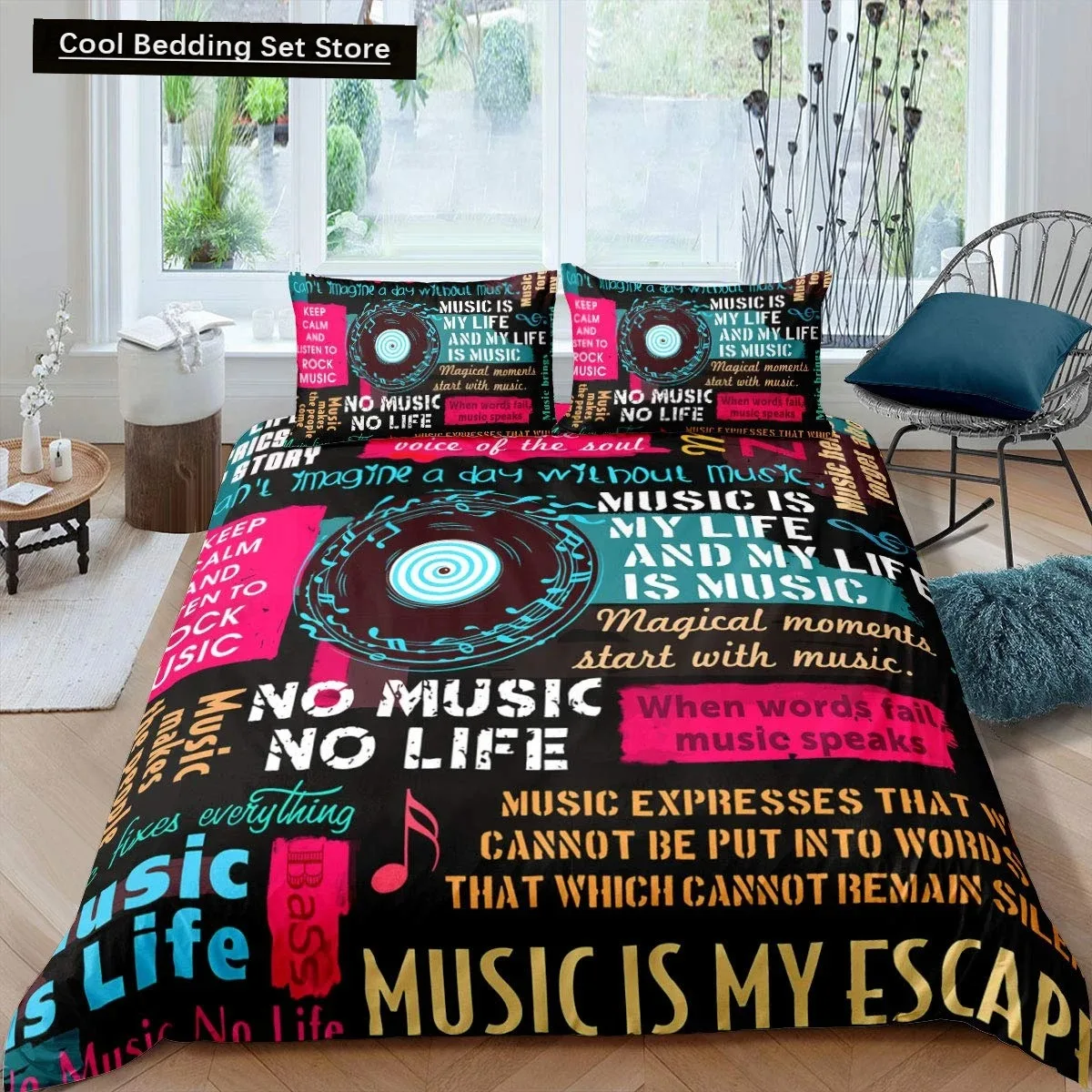 Пододеяльник в стиле хиппи с граффити король королева комплект постельного