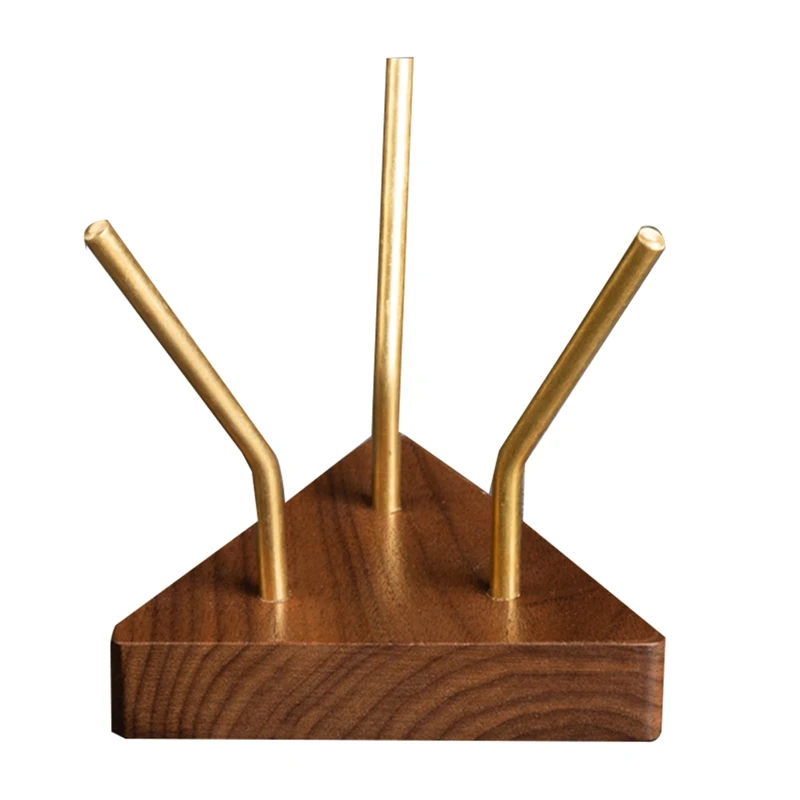 

Держатель фильтра для кофе винтажный латунный толстый Деревянный винтажный держатель фильтра для кофе