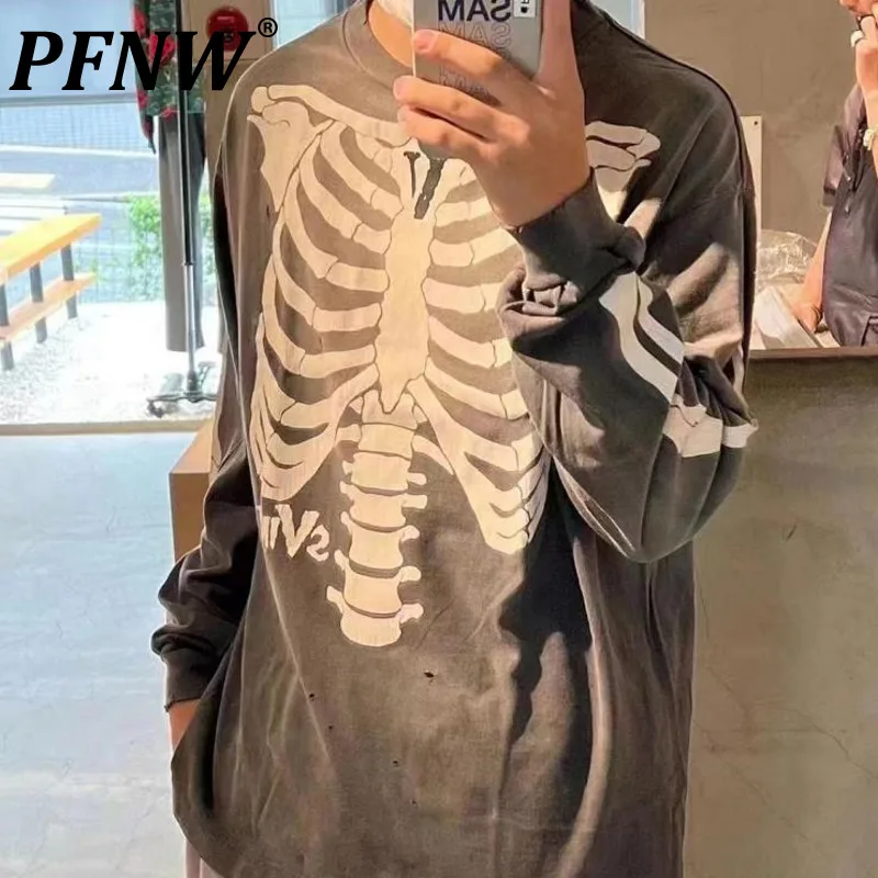 

Свитшот PFNW мужской повседневный, модная нишевая уличная одежда в американском стиле, свободного покроя, топ в винтажном стиле, 28A1158, весна-ос...