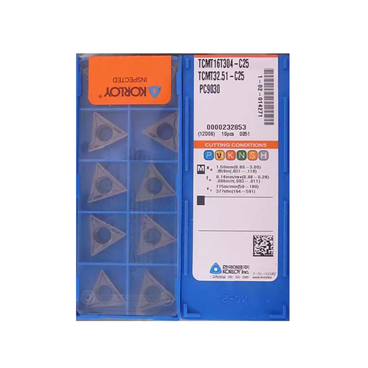 

KORLOY 100% Original TCMT TCMT16 TCMT16T304 HMP TCMT16T308 HMP NC3020 Medium Finishing Carbide Turning Inserts TurningTools