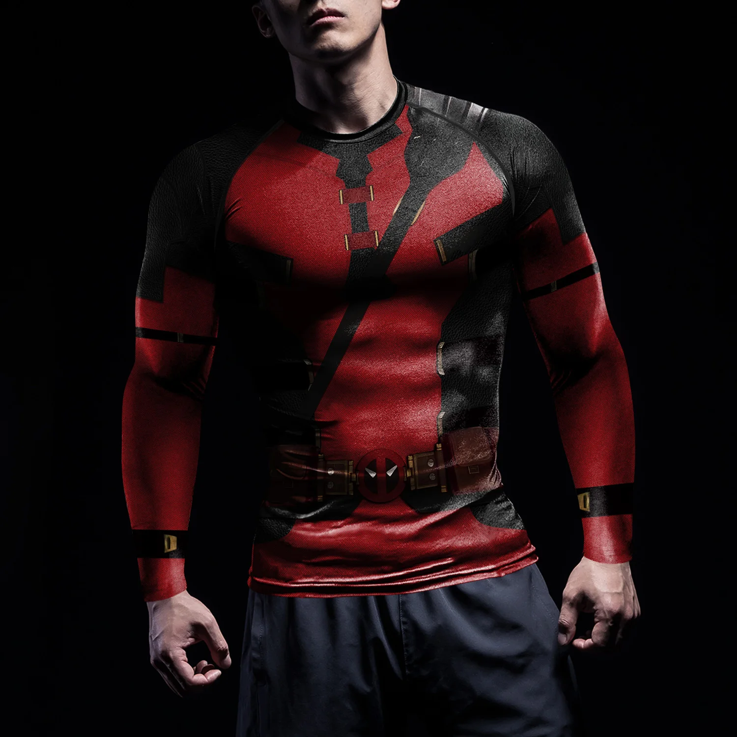 MINISO супергерой косплей Дэдпул компрессионные рубашки Хэллоуин Росомаха