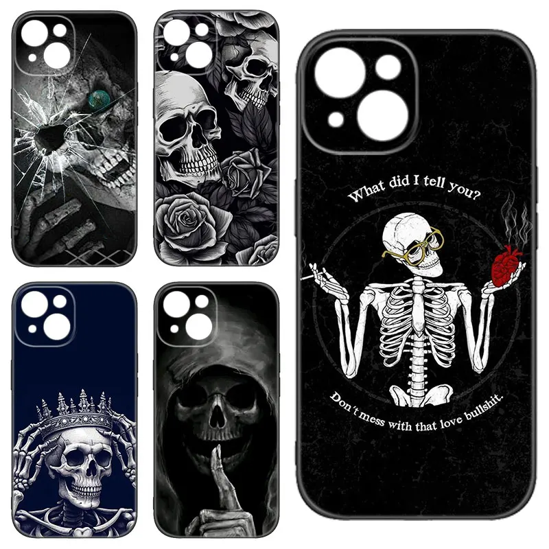 Черный силиконовый чехол для Apple iPhone 12 13 Mini 11 14 15 Pro Max 7 8 Plus X XR XS SE 2020 2022