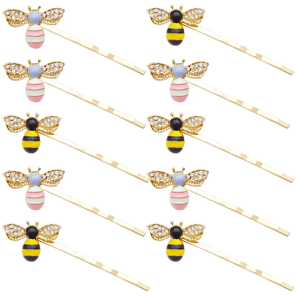 

10 Pcs Bee Hairpin Decorations Pins Girls Bobby Cute Accessories Women Alloy Decorative