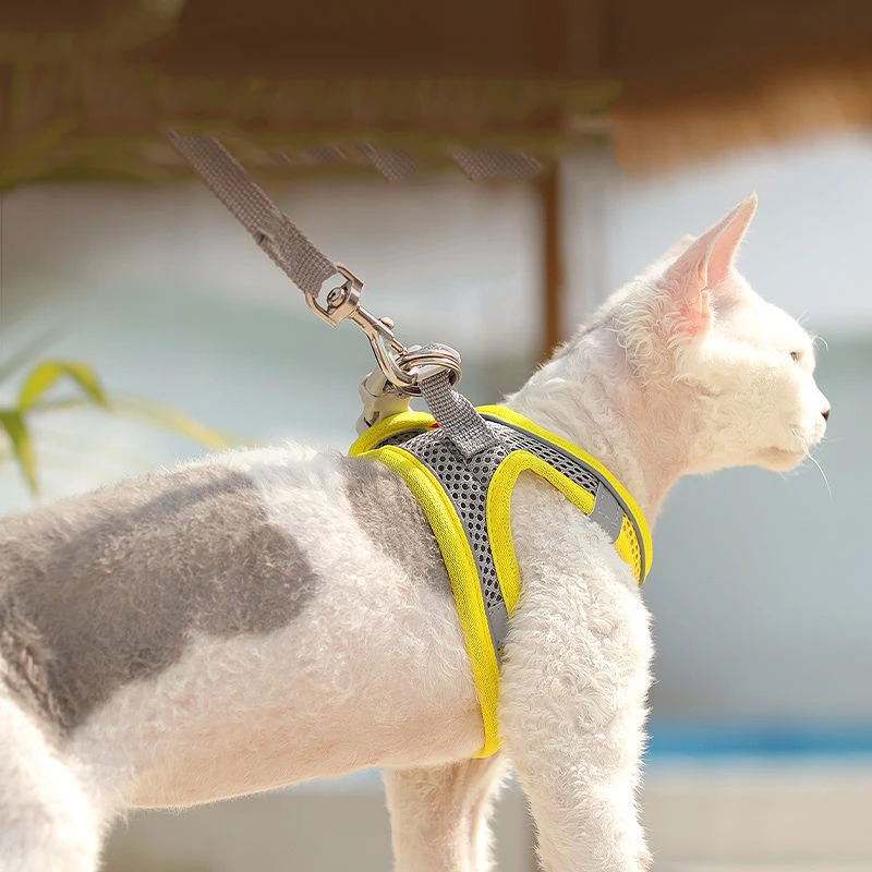 Breathable Cat Harness Vest Adjustable Kitten Chest Strap Re