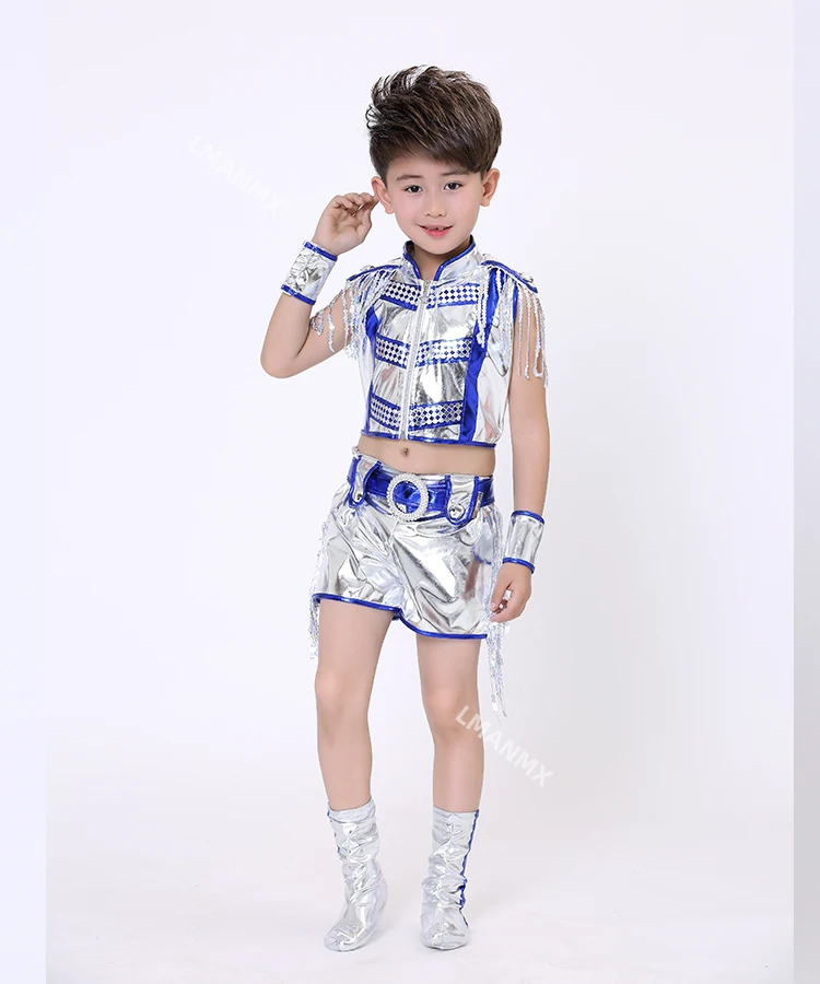 Детское платье для джазовых танцев детское уличное с блестками мальчиков и