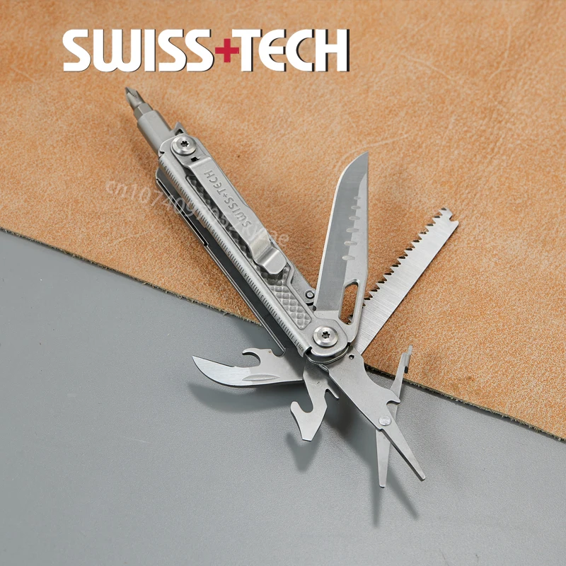 

Складной многофункциональный инструмент SwissTech 11 в 1, многофункциональный комбинированный инструмент, складные ножницы, Уличное оборудование для повседневного использования