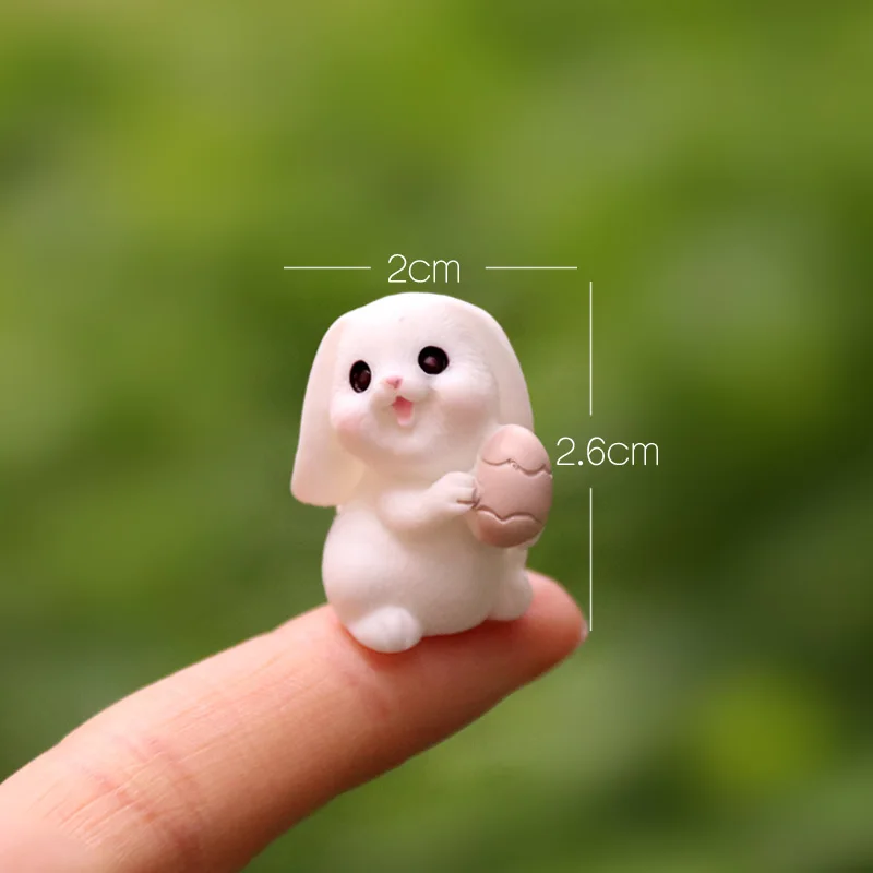 

Миниатюрный кролик из смолы для декора