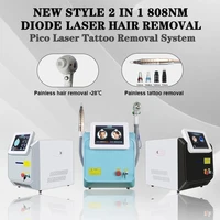 2 in 1 808nm diode laser permanent hair removal q switched nd yag 755nm korea picosecond laser tattoo removal machine