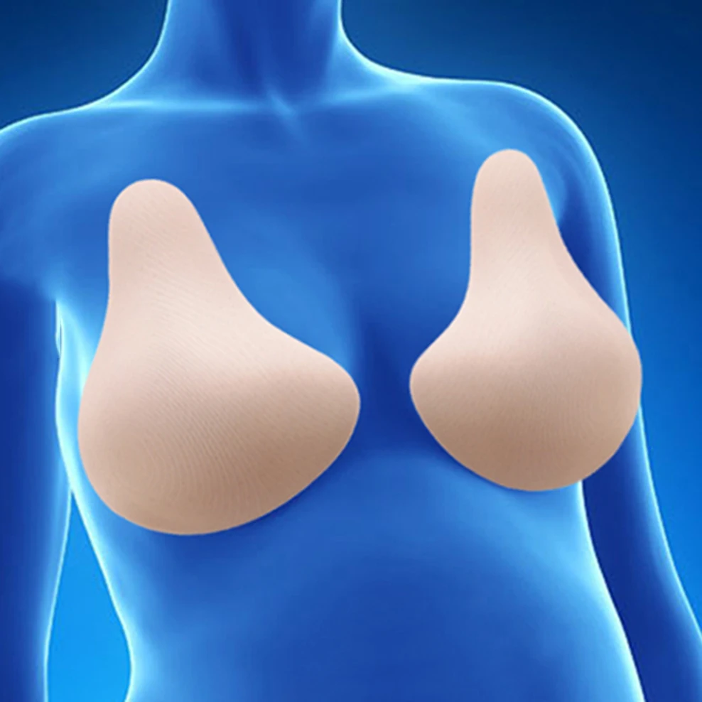 

Breast Implant Post-Surgery Prosthetic Breasts Mastectomy Virtual Chest Breathable Sponge Fake Breast Silicone Breast Implant