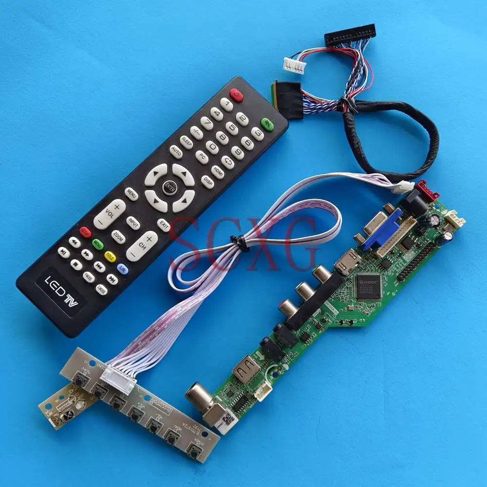 

For LTN156AT24-501 LVDS 40 Pin TV Analog Signal VGA AV USB HDMI-Compatible Panel 1366 768 15.6" LED LCD Control Driver Board Kit