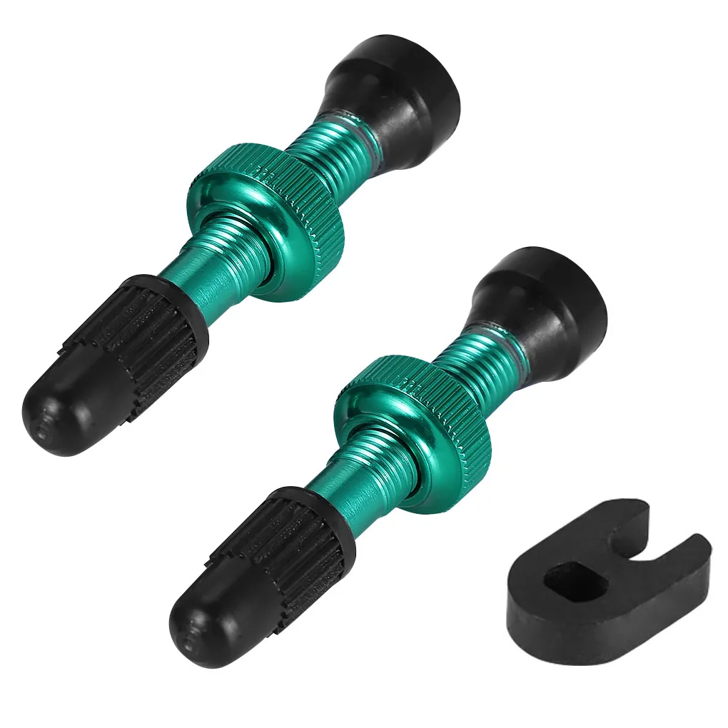 

2pcs Tubeless Valve Core Solid Color Vacuum Nozzle Professional Alternative Tire Accessories Replacement Green 54mm